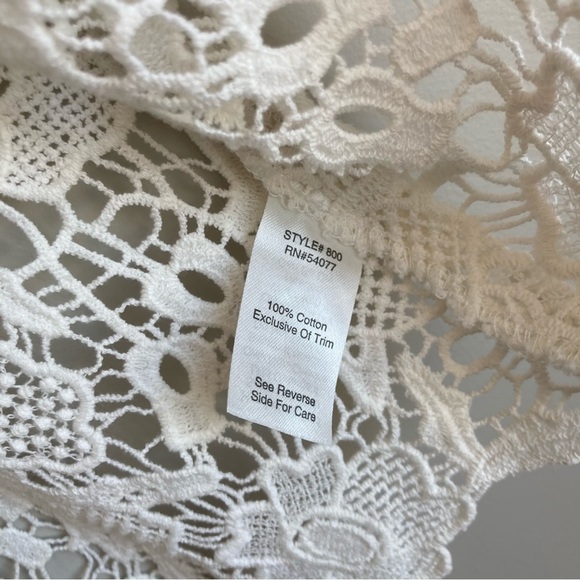 Cabi White Lace  Sheer Zip Up Tank Top S - Picture 5 of 9